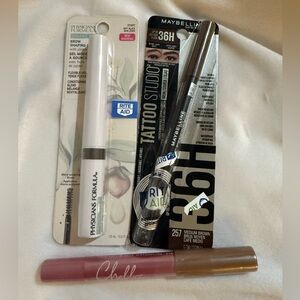 Lot of 3 Eyebrow pencil, gel & highlighter. Maybelline, Physicians Formula,Chela